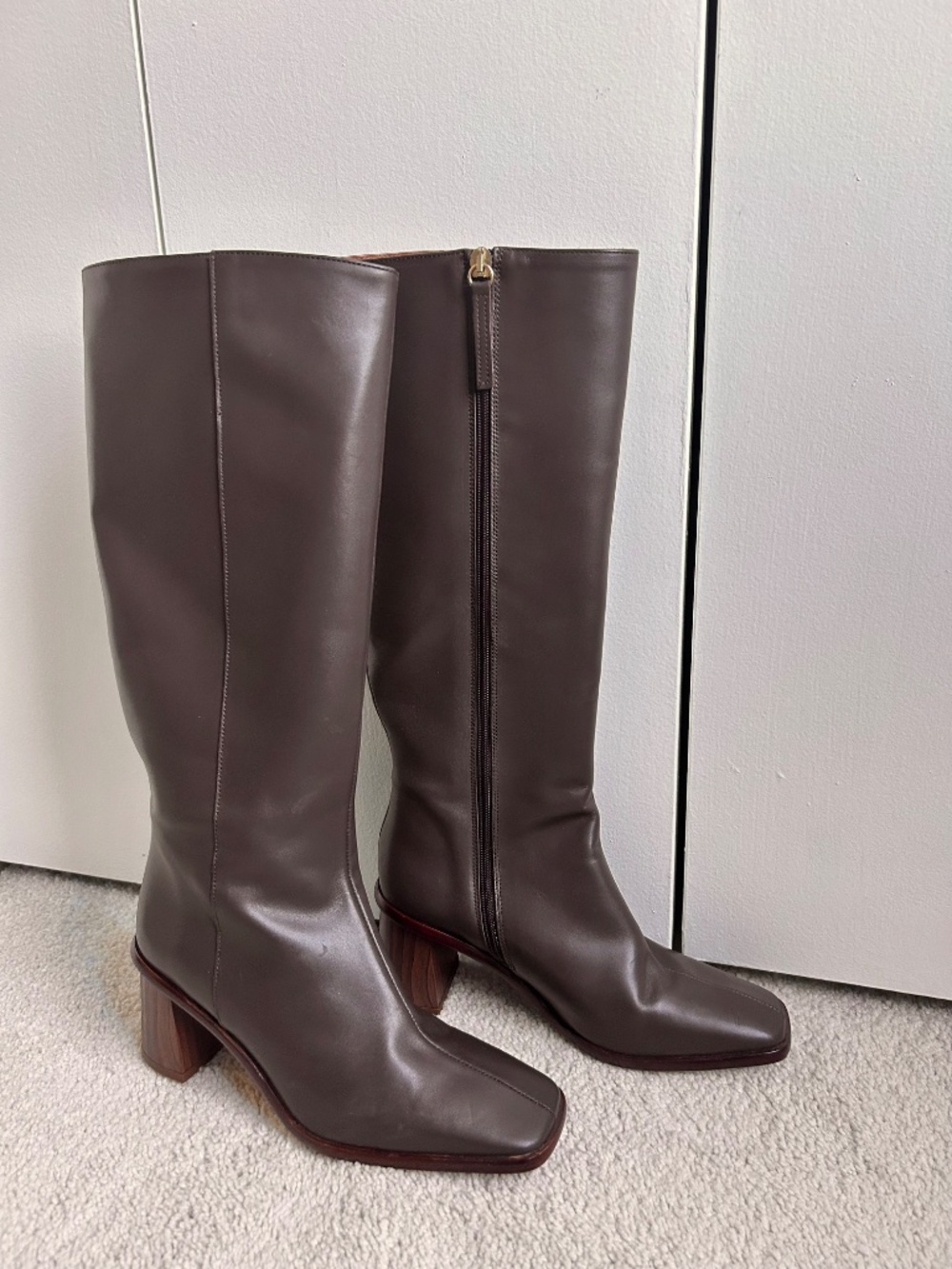 NWT Alohas EAST COFFEE BROWN LEATHER BOOTS size 37 - Picture 2 of 6